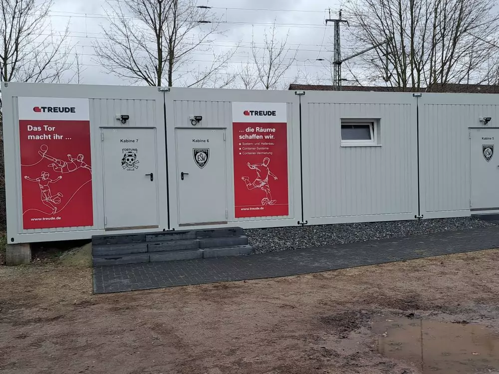 Umkleidecontaineranlage für einen Celler Sportverein