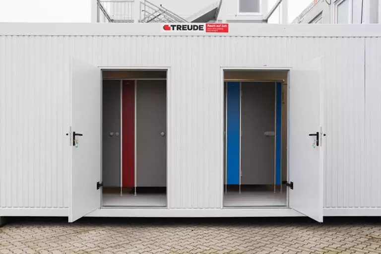 Sanitärcontainer mit zwei getrennten Eingängen