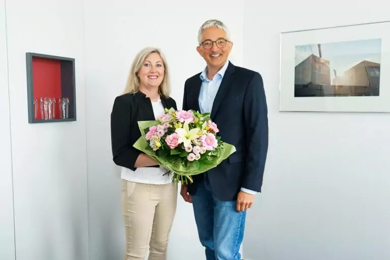 elvira stanke bei der aufnahme in die treude-geschäftsführung