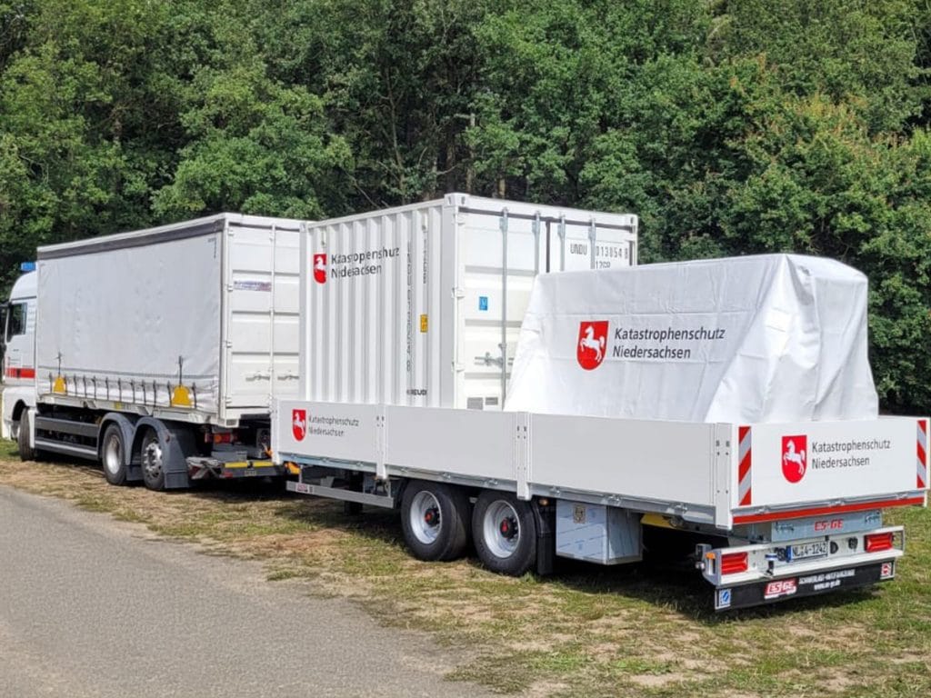 container für den katastrophenschutz von treude